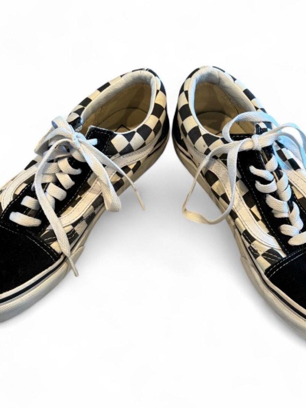 Vans Black and White Checkerboard Old Skool Sneakers - Picture 2 of 6